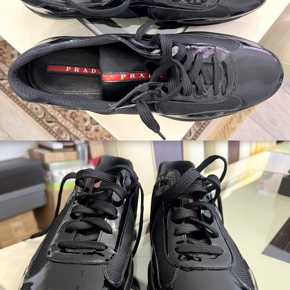 Prada Leather Americas Cup Original Men's Casual Shoes! - Picture 8 of 16